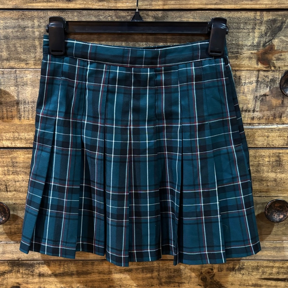 H&M Plaid Pleated Mini Skirt